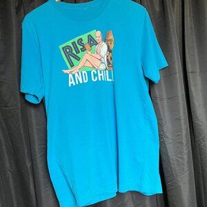 Captain Picard Risa and Chill T-Shirt Size Large